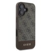 Guess GUHCP16SG4GLBR iPhone 16 6.1 brązowy/brown hardcase 4G Bottom Stripe
